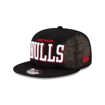 Chicago Bulls Gorra | New Era NBA Faded 9fifty Snapback Cap Mexico - Negros